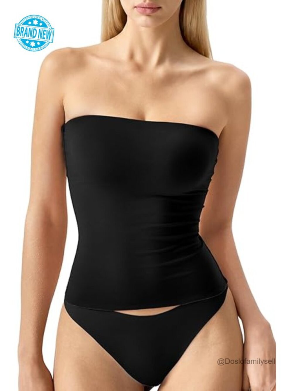Women's Double Lined Strapless Bandeau Tube Top Slim Fit Going Out Tank